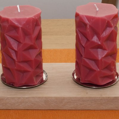 Oak pillar candle holder