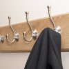 A solid Oak coat rack with 4 hooks